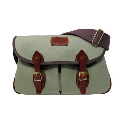 Ariel Trout Bag Green - Luxury Canvas & Soft English leather
